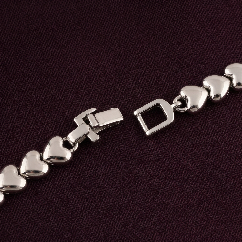 Connected Hearts Bracelet - minimal everyday bracelet, anti tarnish gold bracelet - View 4