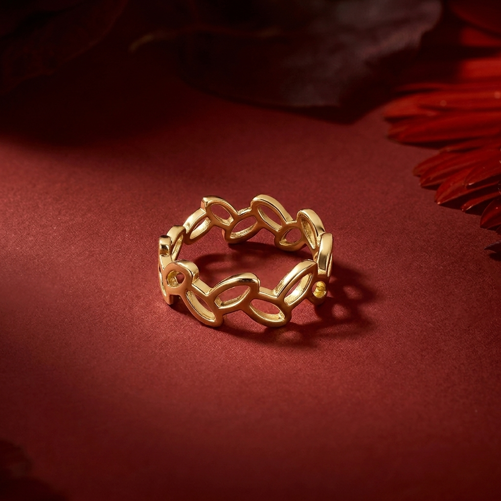 Blush bloom set - Combo - minimal everyday jewellery, anti tarnish gold jewellery - View 4