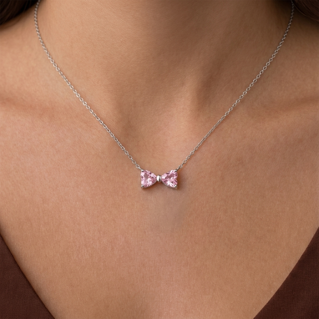 Pink bow collection - Combo - minimal everyday jewellery, anti tarnish gold jewellery - View 6