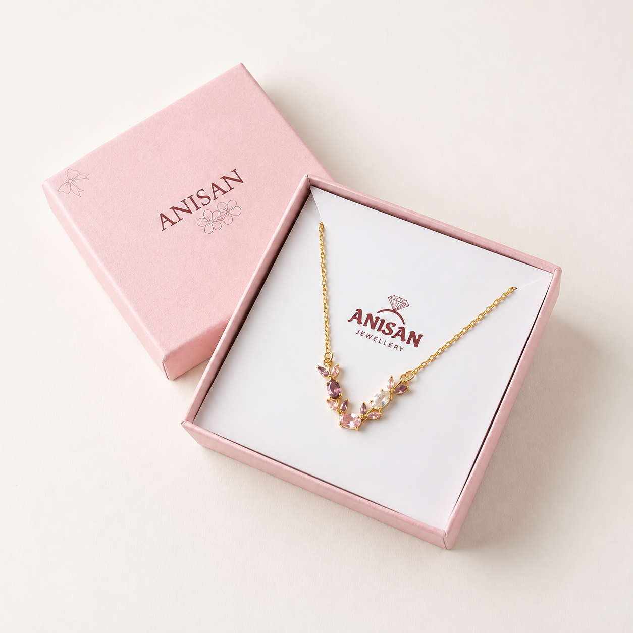 Pastel Tulip Bloom Pendant - minimal everyday necklace, anti tarnish gold necklace - View 4