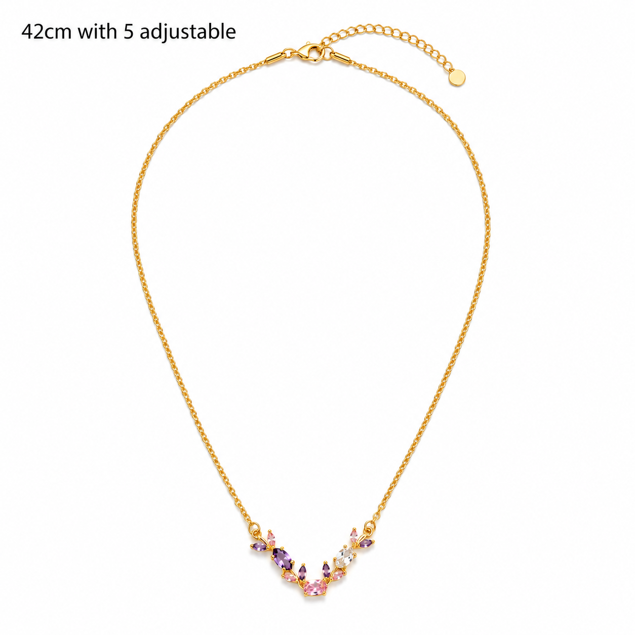 Pastel Tulip Bloom Pendant - minimal everyday necklace, anti tarnish gold necklace - View 6