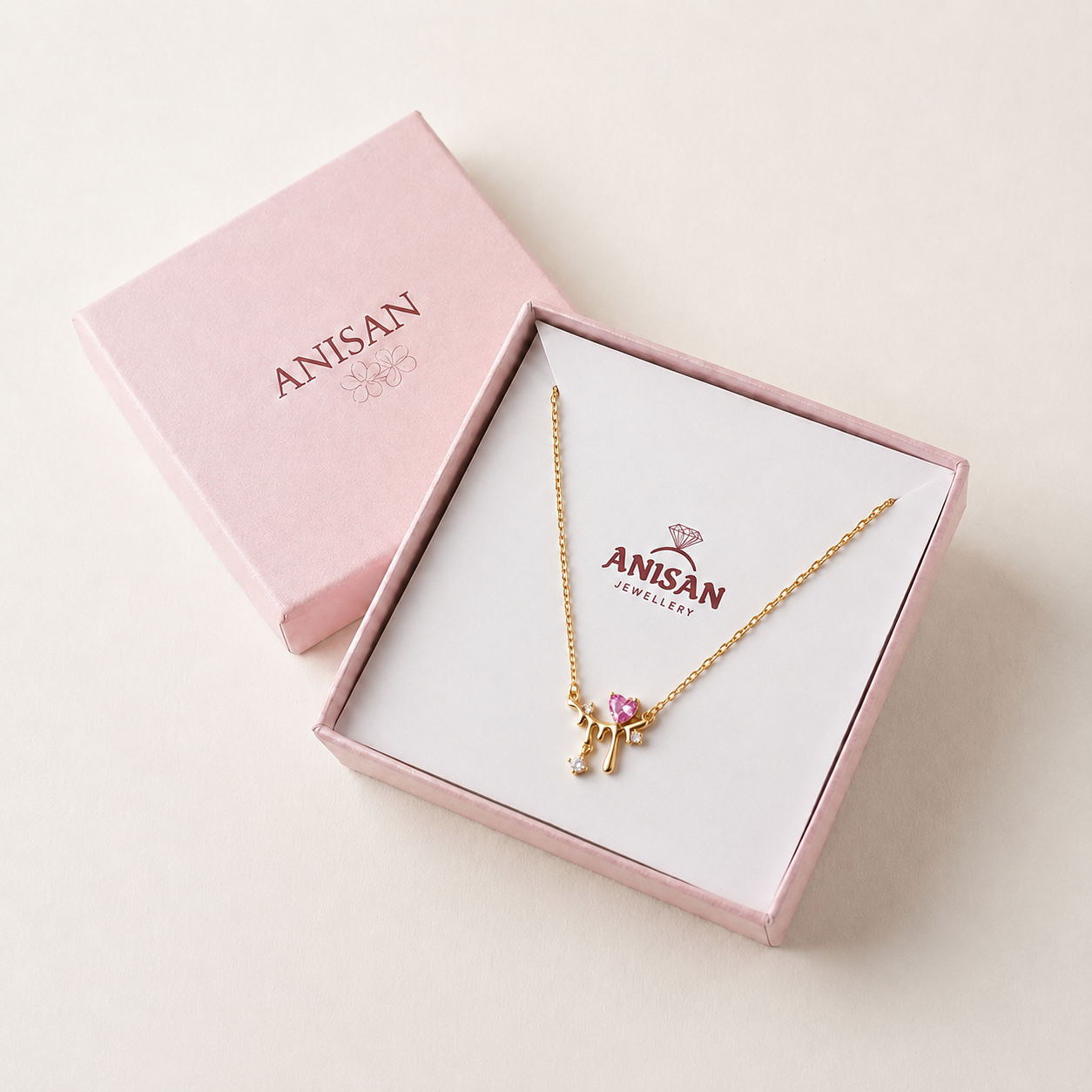 Golden Drip Heart Pendant - minimal everyday necklace, anti tarnish gold necklace - View 8