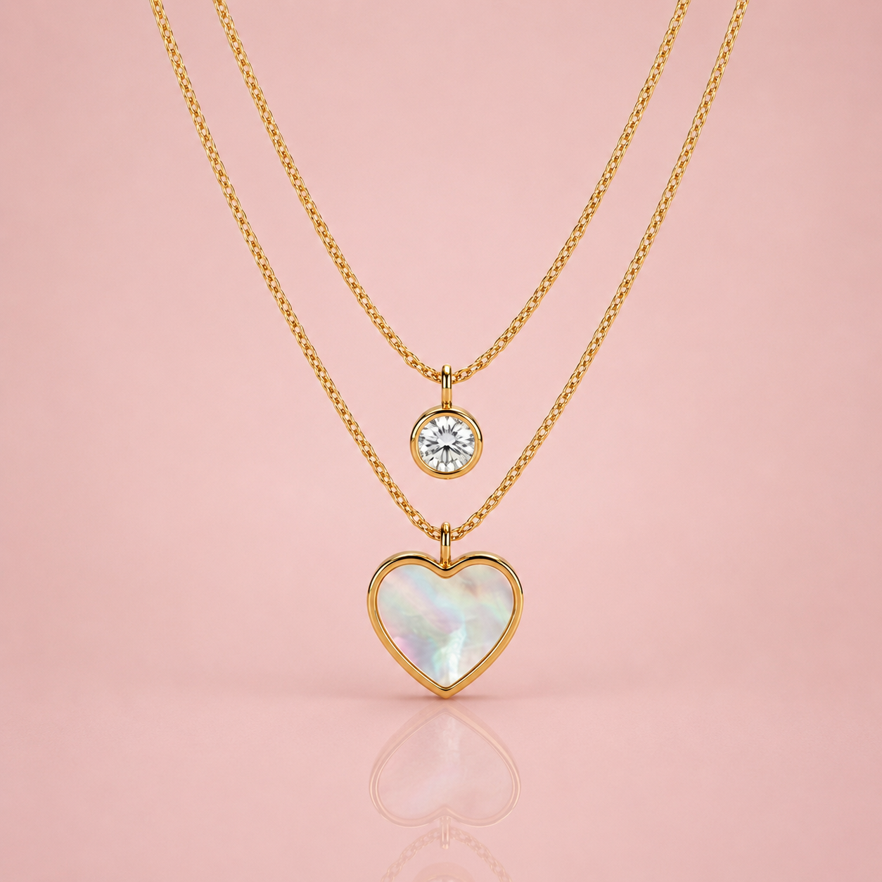 Layered Heart Necklace