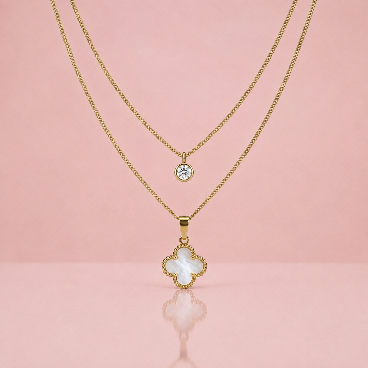 Layered Clover Necklace